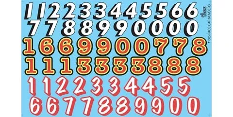Gofer Racing Decals 11005 1/24 Decals - Race Car Numbers