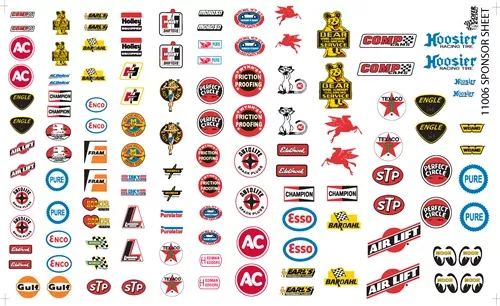Gofer Racing Decals 11006 1/24 Decals - Sponsor Sheet