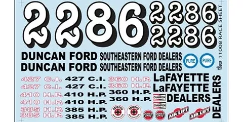 Gofer Racing Decals 11008 1/24 Decals - Race Sheet