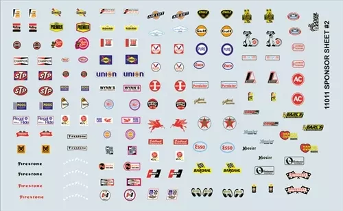 Gofer Racing Decals 11011 1/24 Decals - Sponsor Sheet #2