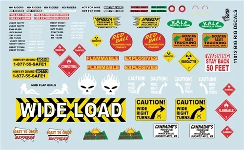 Gofer Racing Decals 11012 1/24 Decals - Big Rig