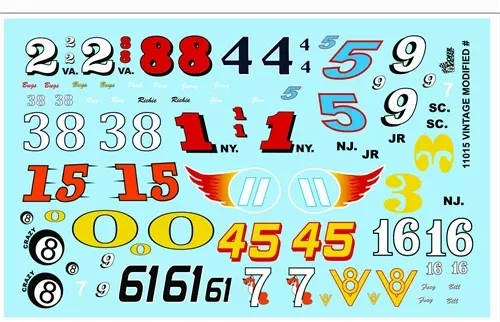 Gofer Racing Decals 11015 1/24 Decals - Vintage Modified
