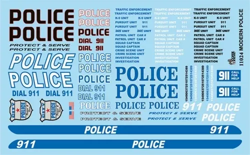 Gofer Racing Decals 11024 1/24 Decals - Police