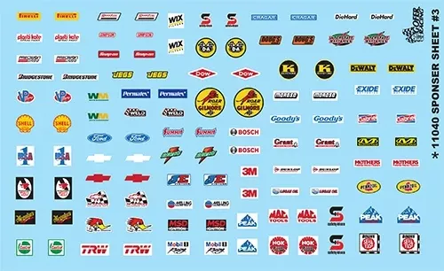 Gofer Racing Decals 11040 1/24 Decals - Sponsor Sheet #3