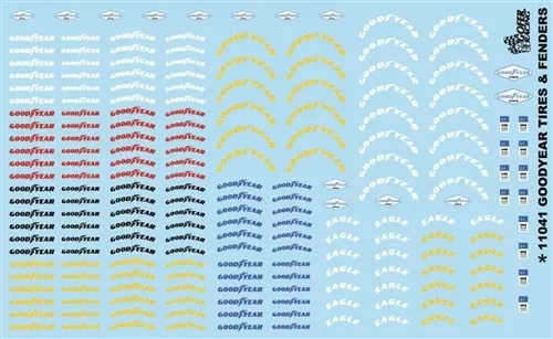 Gofer Racing Decals 11041 1/24 Decals - Goodyear Tire And Fender