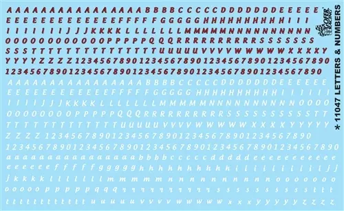 Gofer Racing Decals 11047 1/24 Decals - Letters & Numbers