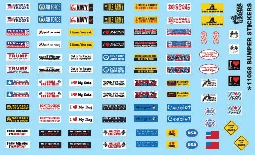Gofer Racing Decals 11058 1/24 Decals - Bumper Stickers