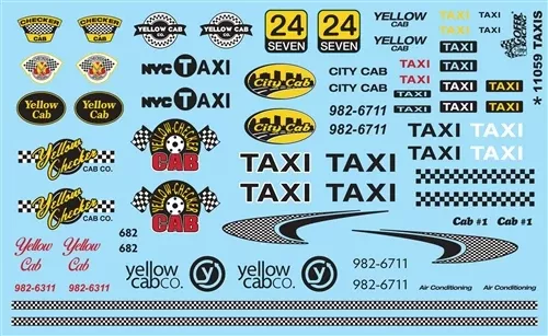 Gofer Racing Decals 11059 1/24 Decals - Taxis