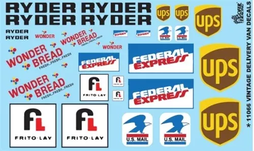 Gofer Racing Decals 11066 1/24 Decals - Vintage Delivery Van