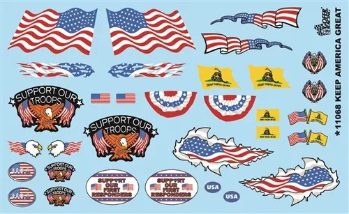 Gofer Racing Decals 11068 1/24 Decals - Keep America Great