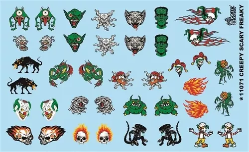 Gofer Racing Decals 11071 1/24 Decals - Creepy Scary Freaky