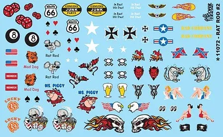Gofer Racing Decals 11072 1/24 Decals - New Rat Rod