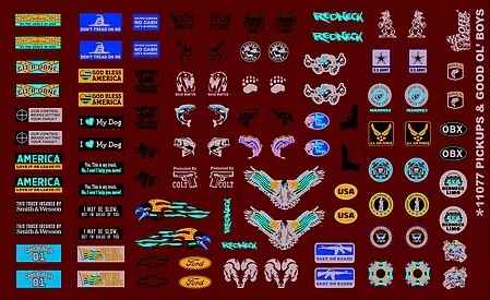 Gofer Racing Decals 11077 1/24 Decals - Pickups And Good Ol’ Boys