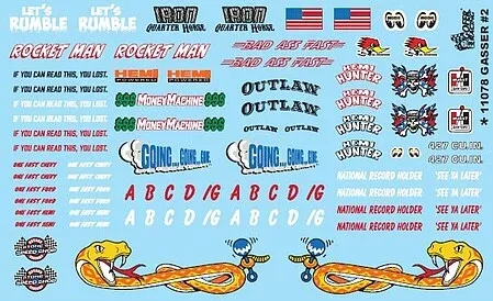 Gofer Racing Decals 11078 1/24 Decals - Gasser #2