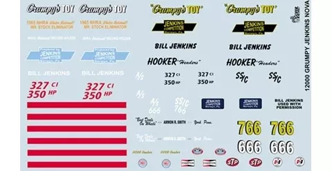 Gofer Racing Decals 12000 1/24 Decals - Grumpy Jenkins Nova