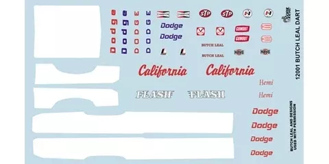 Gofer Racing Decals 12001 1/24 Decals - Butch Leal Dart