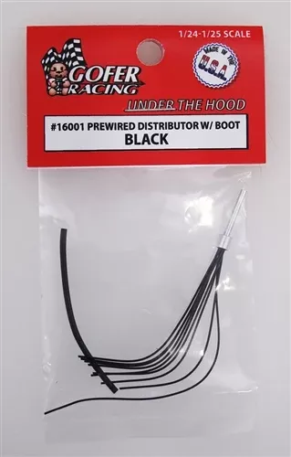 Gofer Racing Decals 16001 1/24 Prewired Distributor with Boot - Black Plug Wires