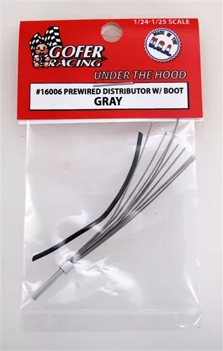 Gofer Racing Decals 16006 1/24 Prewired Distributor with Boot - Gray Plug Wires