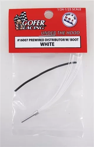 Gofer Racing Decals 16007 1/24 Prewired Distributor with Boot - White Plug Wires