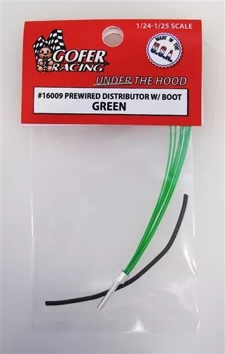 Gofer Racing Decals 16009 1/24 Prewired Distributor with Boot - Green Plug Wires
