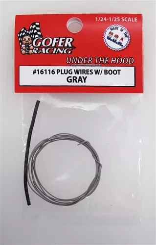 Gofer Racing Decals 16116 1/24 Plug Wires with Boot - Gray