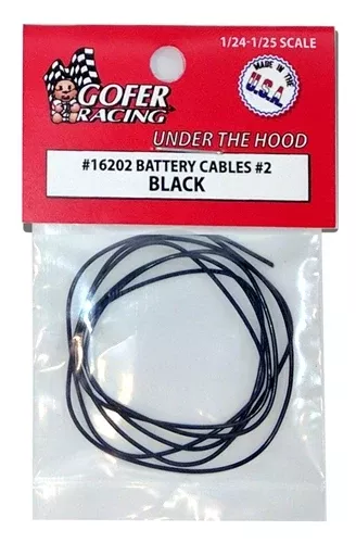 Gofer Racing Decals 16202 1/24 Battery Cable - Black