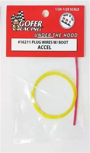 Gofer Racing Decals 16211 1/24 Plug Wires with Boot - Accel