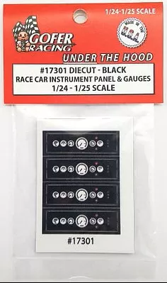 Gofer Racing Decals 17301 1/24 Instrument Panel Race Car Black