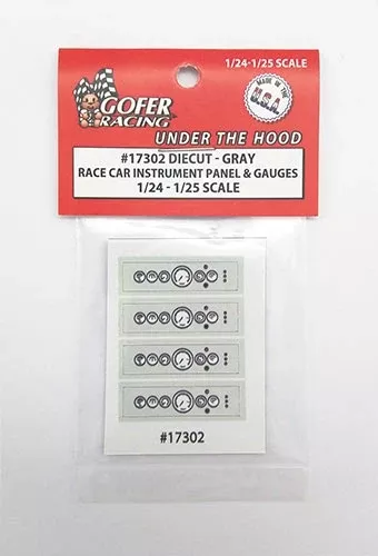 Gofer Racing Decals 17302 1/24 Instrument Panel Race Car Gray
