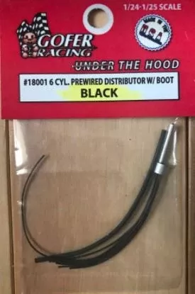 Gofer Racing Decals 18001 1/24 Prewired Distributor with Boot - Black Plug Wires