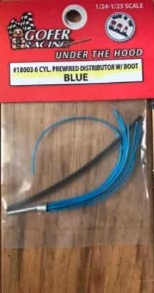 Gofer Racing Decals 18003 1/24 Prewired Distributor with Boot - Blue Plug Wires