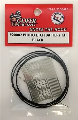 Gofer Racing Decals 20002 1/24 Photo Etched Battery Kit - Black