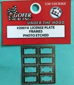 Gofer Racing Decals 20014 1/24 Photo Etched License Plate Frames