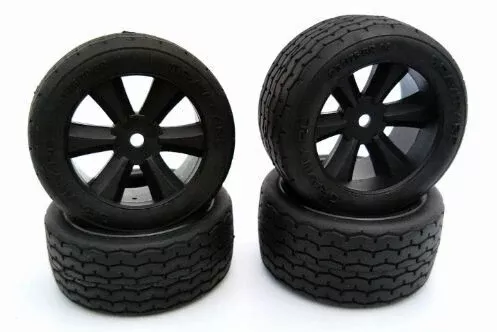 Gravity RC 145B G-Spec VTA Pre-Glued Tires on Black Wheels (Set of 4)