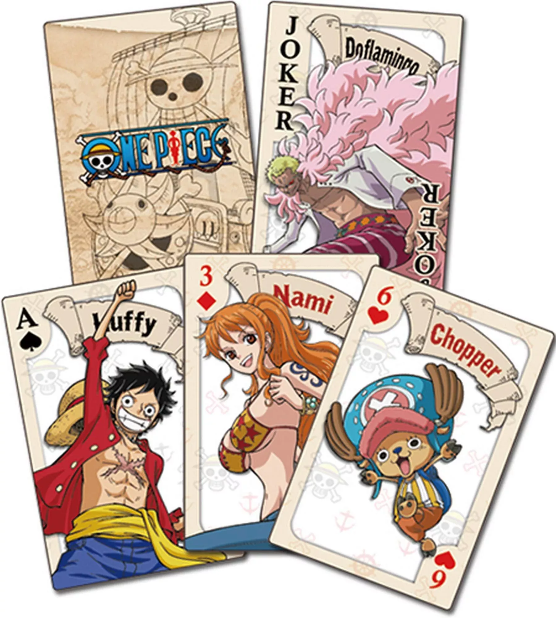 Great Eastern Entertainment One Piece Playing Cards - Multi-colored, 5
