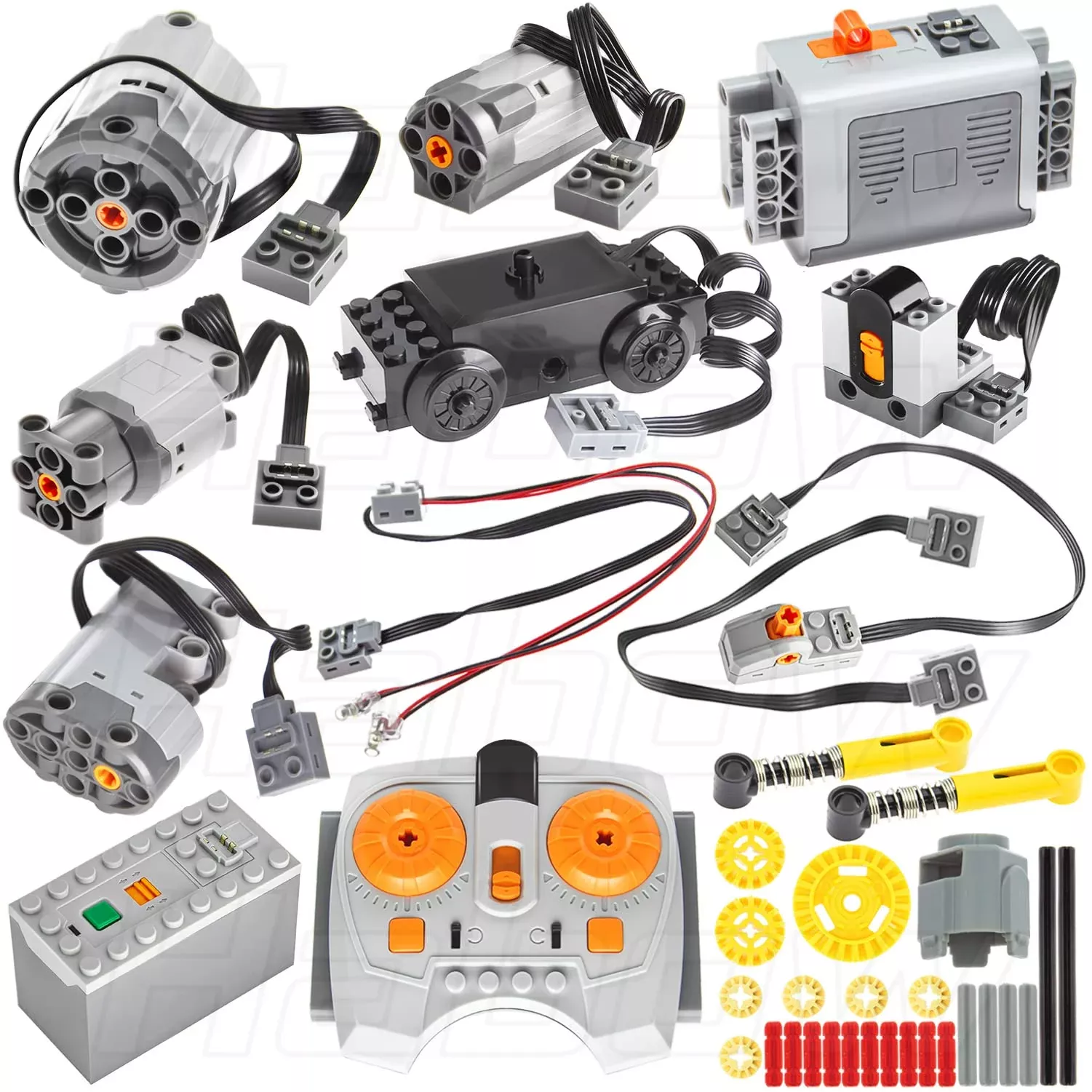 Habow 45Pcs Power-Function Technic-Parts Kit M/L/Xl/Servo/Train-Motor