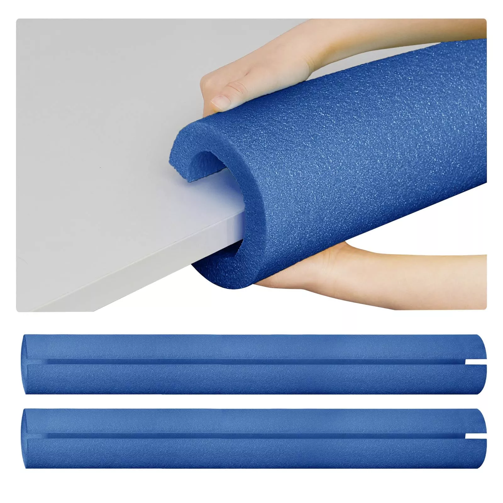 Hanaive Jumbo Pool Noodles for Water Aerobics, Blue, 2 Pack,