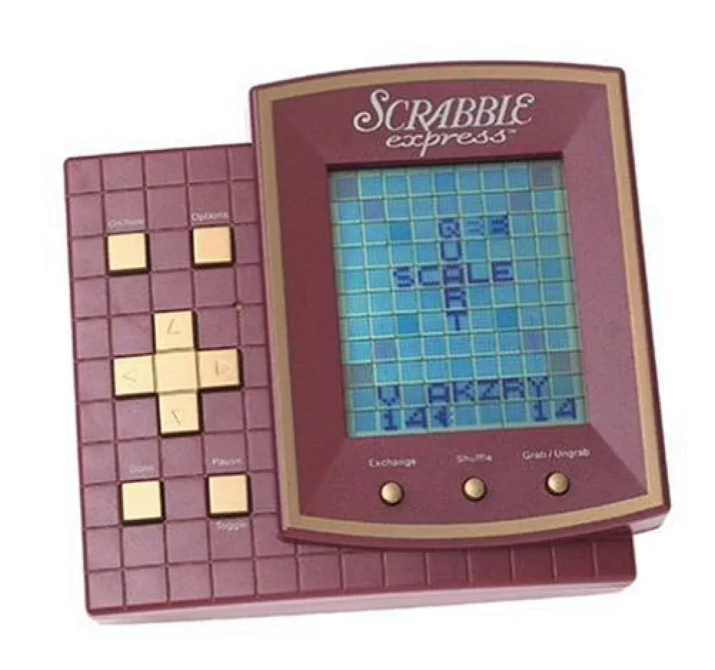 Hasbro Gaming Scrabble Express Handheld Game - Portable Plastic Model