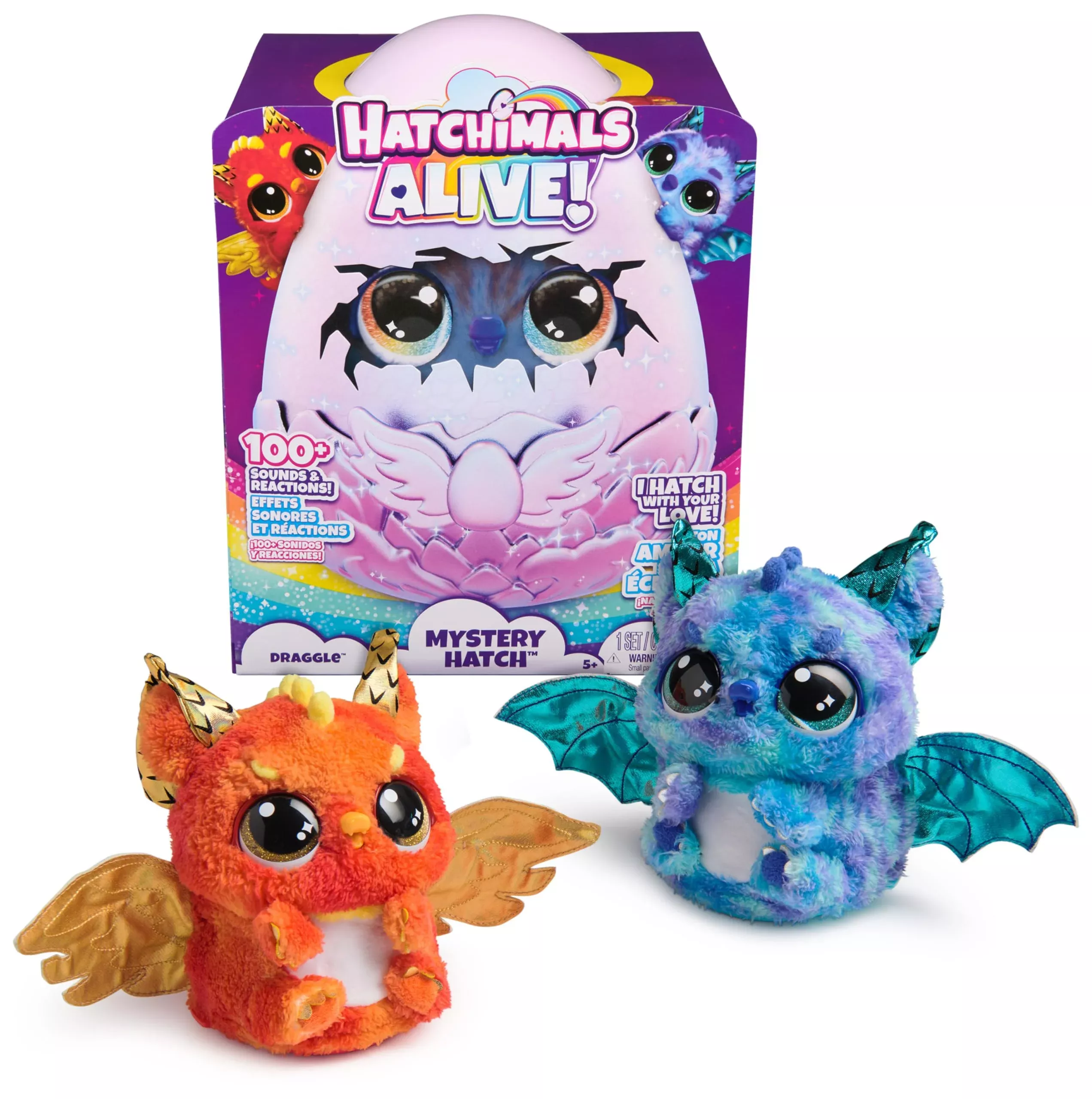 Hatchimals Alive Mystery Hatch Egg with 100+ Sounds, Multicolor