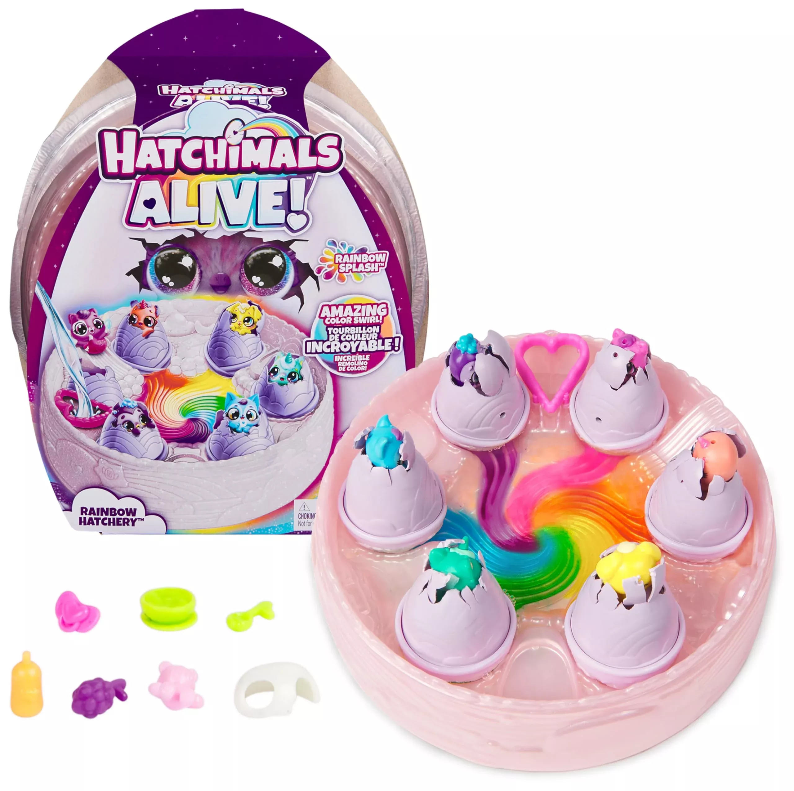 Hatchimals Alive Rainbow Hatchery with 6 Characters and Accessories