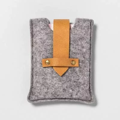 Hearth & Hand Playing Cards Set in Grey Felt Case for Game Nights