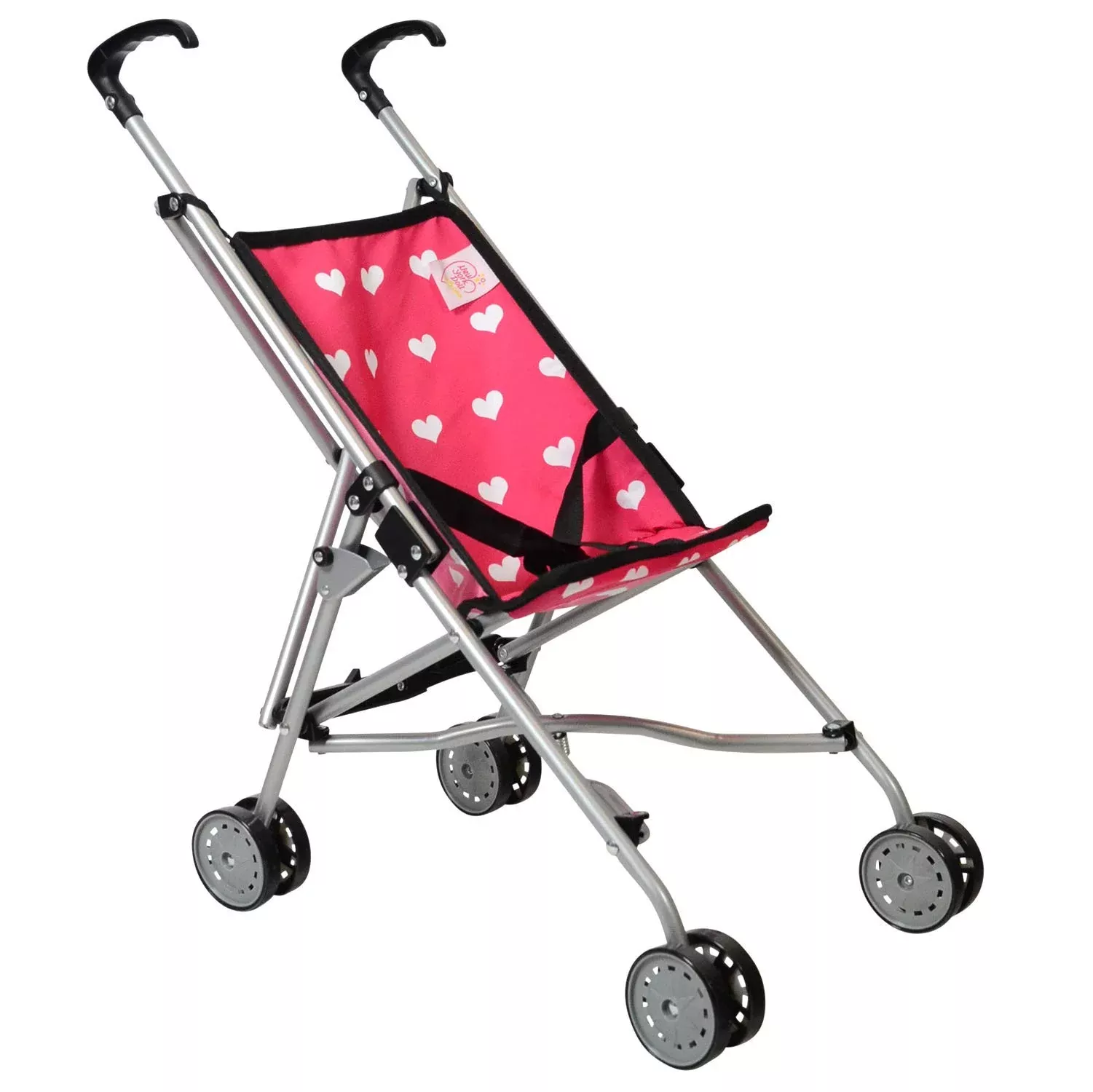 Hearts My First Doll Stroller For Kids - Super Cute Doll Stroller For