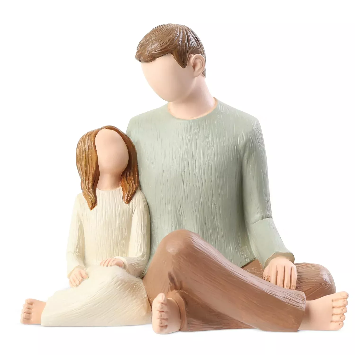 Hensonever Father And Daughter Figurines, Dad Daughter Statues, Sculpt