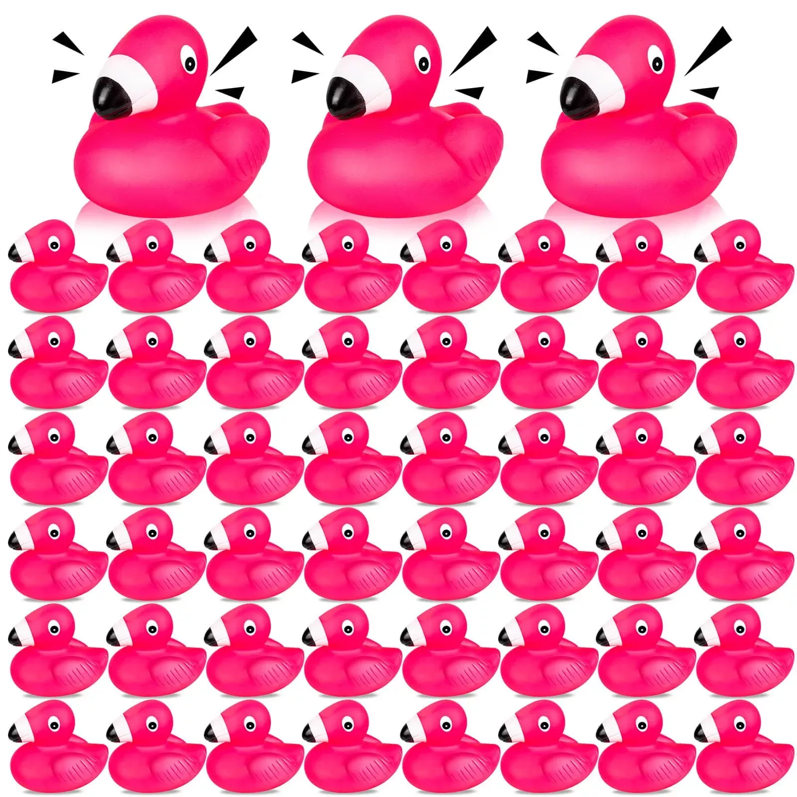 HFAYDZSW Flamingo Rubber Duckies Bulk 24 Pack Pink Small