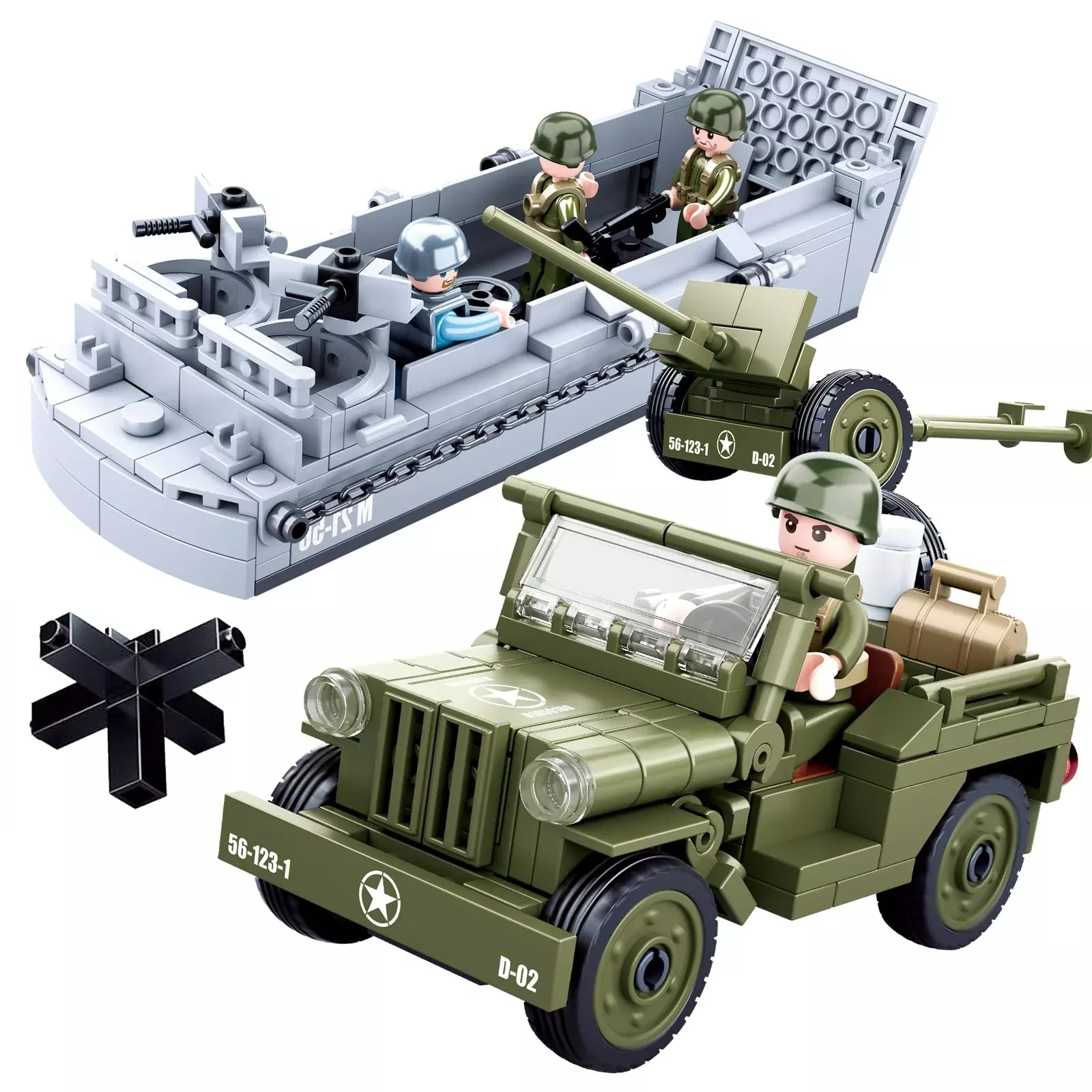 hhohio Military Building Toy 325 Pieces Large Multicolour Army Set