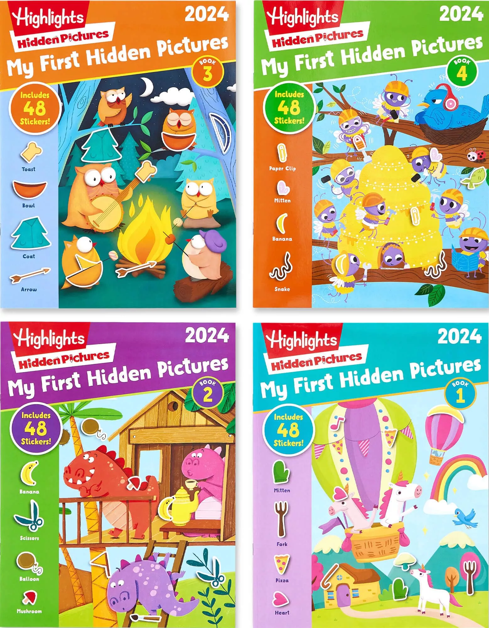 Highlights My First Hidden Pictures 4-Book Set for Ages 3-6