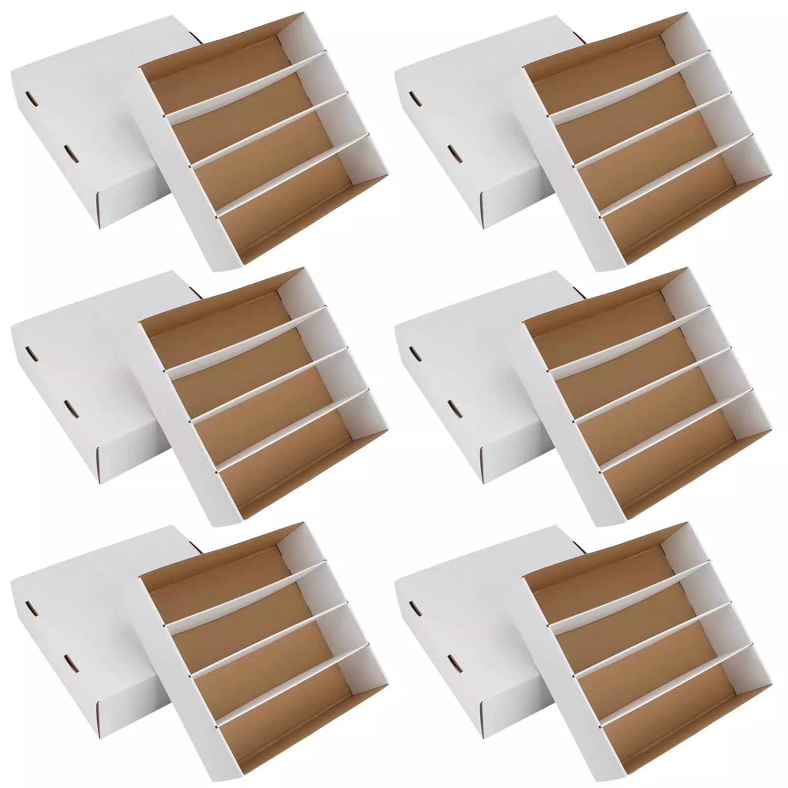 HIMOMO Trading Card Storage Box, 3120 Cards, White, 6 Set