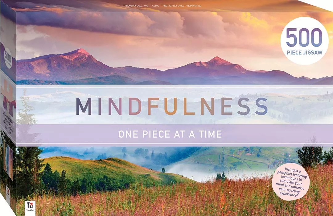 Hinkler Mindfulness 500pc Jigsaw Puzzle - Mountains, Cardboard, Brown