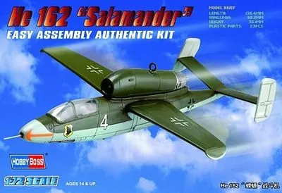 Hobby Boss 80239 1/72 HE162 Salamander Model Plane Kit