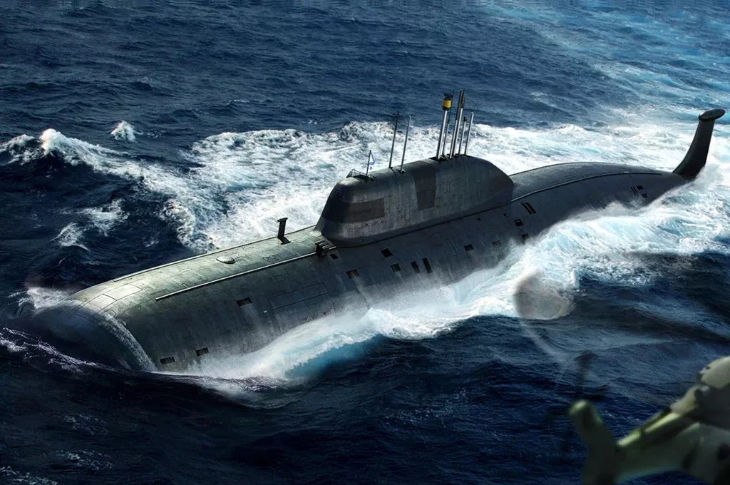 Hobby Boss 83525 1/350 Russian Navy Akula Class SSN Model Submarine Kit